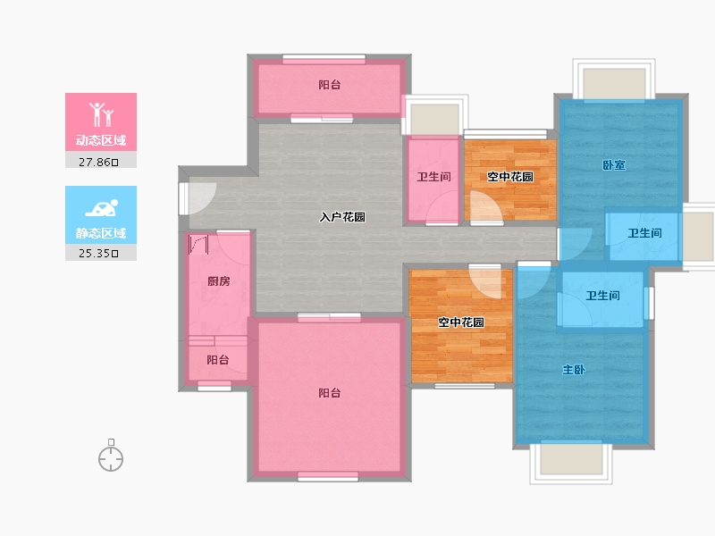 广东省-江门市-新熙花园-78.74-户型库-动静分区