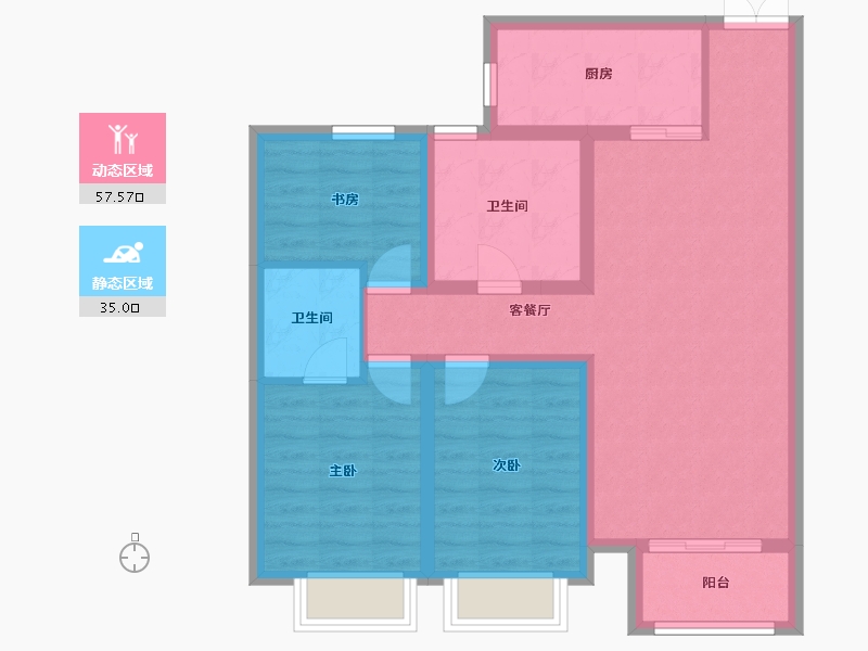 山西省-吕梁市-国投·北川绿洲-82.14-户型库-动静分区