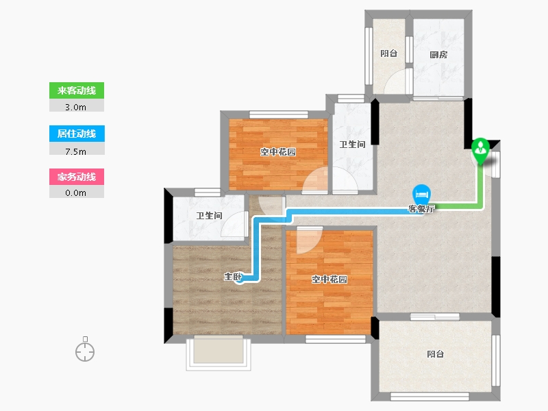 广东省-江门市-新熙花园-70.39-户型库-动静线