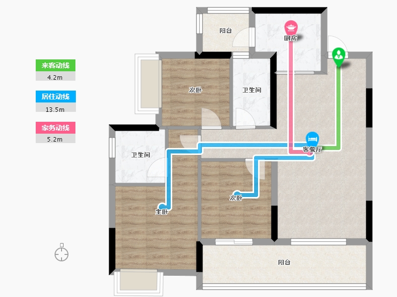 广西壮族自治区-桂林市-彰泰春天里-87.18-户型库-动静线