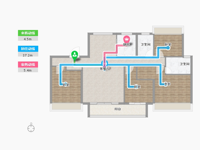 河南省-平顶山市-宝丰建业紫园-131.20-户型库-动静线