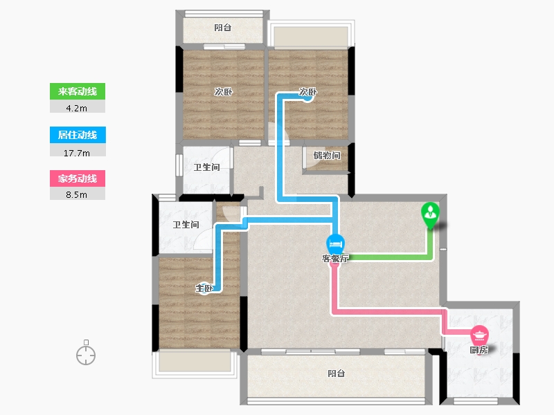 广西壮族自治区-桂林市-彰泰春天里-106.49-户型库-动静线