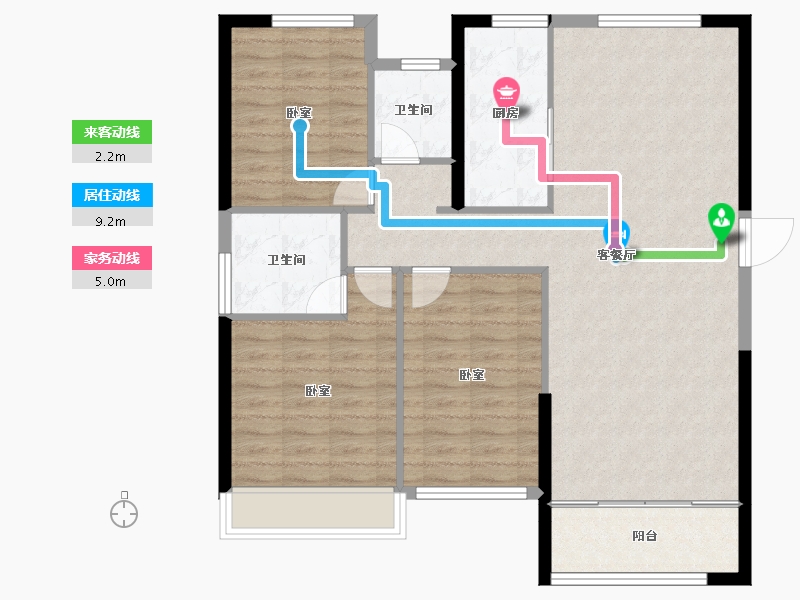 湖北省-十堰市-汉江璟城-100.51-户型库-动静线