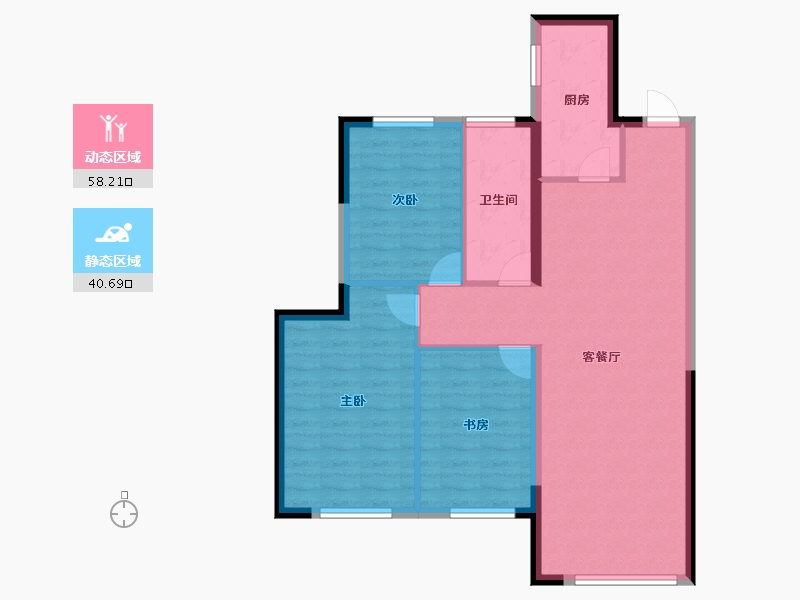 辽宁省-鞍山市-佳兆业君汇上品-89.72-户型库-动静分区