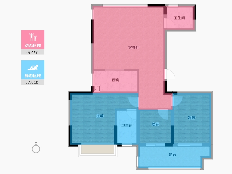 安徽省-芜湖市-桃园翡翠天境-92.00-户型库-动静分区