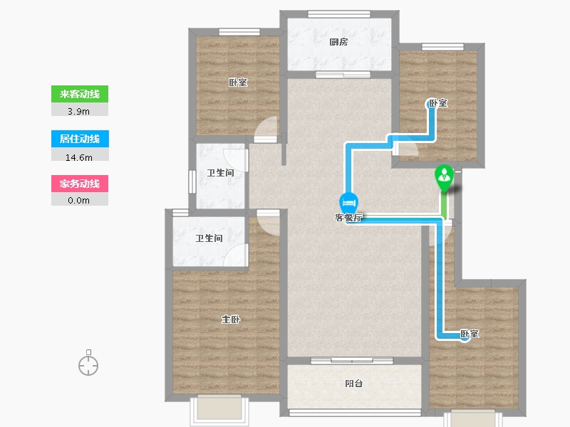 陕西省-渭南市-双创幸福城-120.62-户型库-动静线