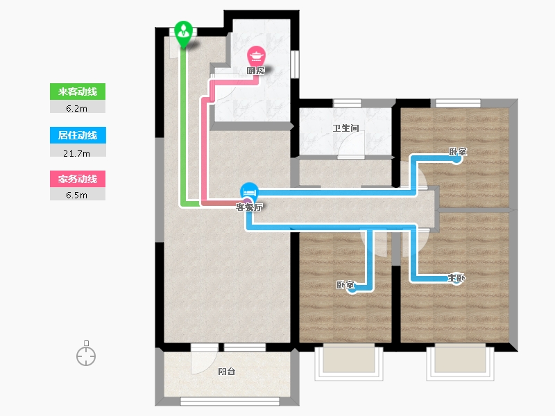 陕西省-渭南市-富力城-77.26-户型库-动静线