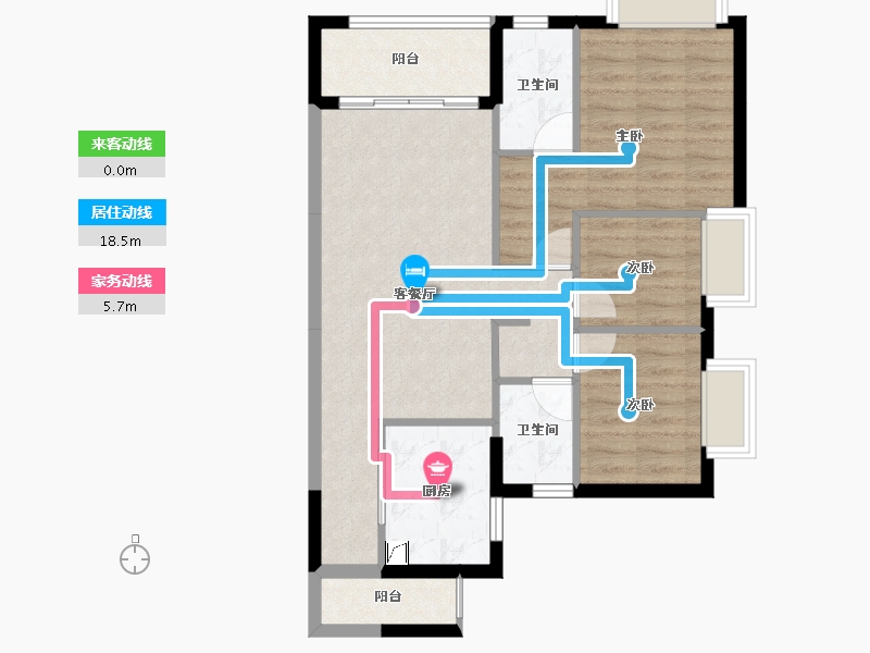 广东省-江门市-时代雁山湖(鹤山)-74.99-户型库-动静线