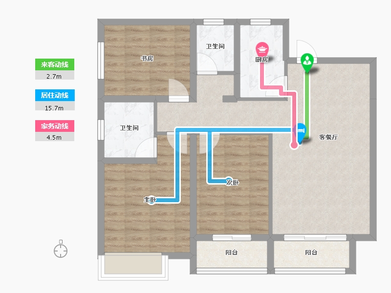 广西壮族自治区-桂林市-漓江大河坊-84.08-户型库-动静线