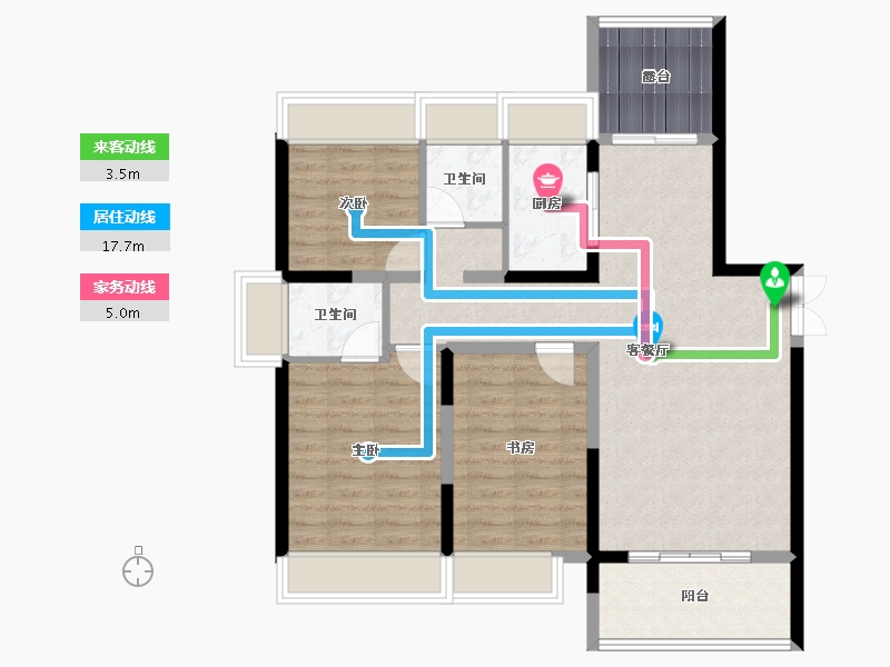 湖北省-十堰市-新时代·江屿城-89.76-户型库-动静线