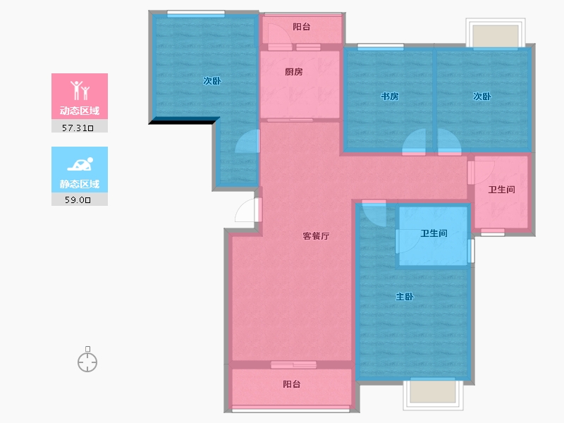 广西壮族自治区-桂林市-漓江大河坊-103.46-户型库-动静分区