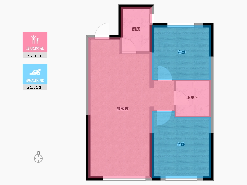 辽宁省-鞍山市-佳兆业君汇上品-51.11-户型库-动静分区