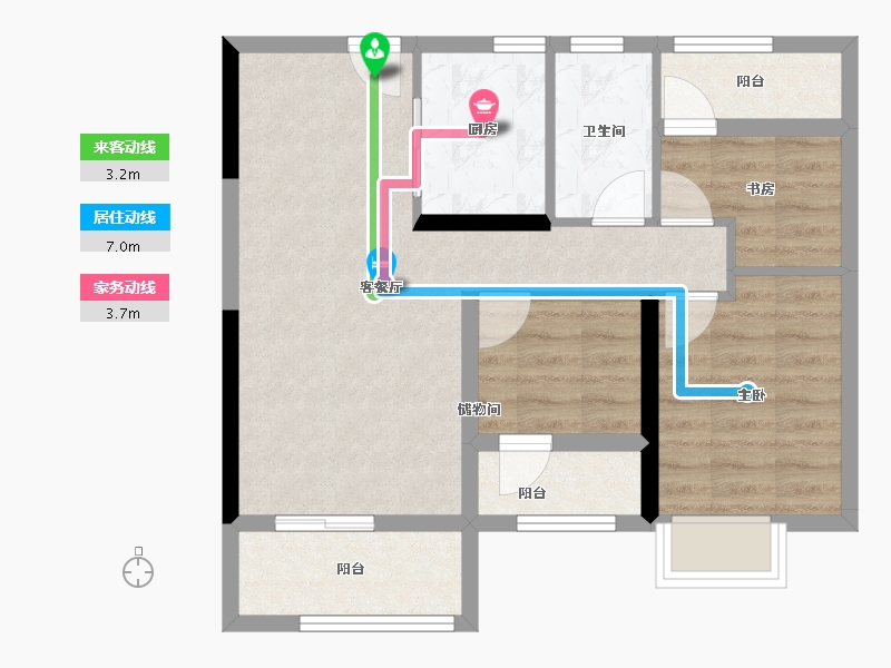 湖南省-长沙市-润和·翰文府-66.00-户型库-动静线