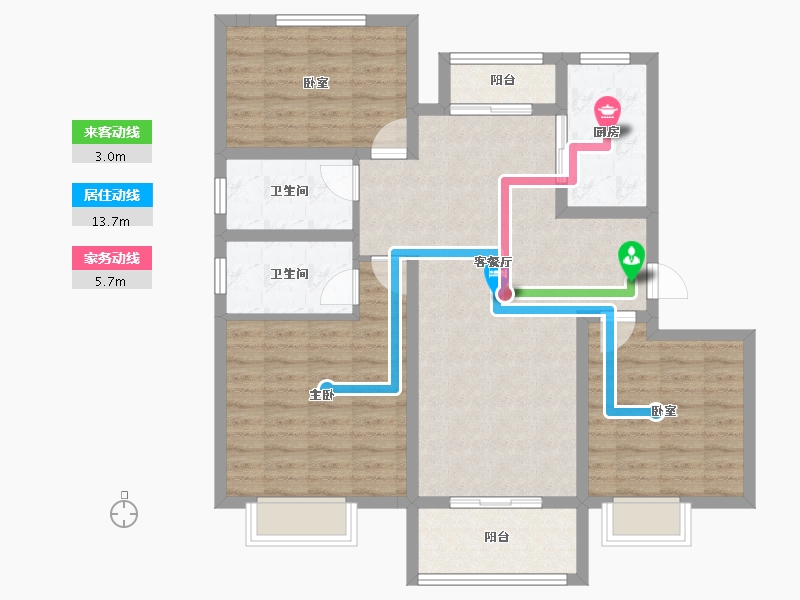 陕西省-渭南市-双创幸福城-98.88-户型库-动静线