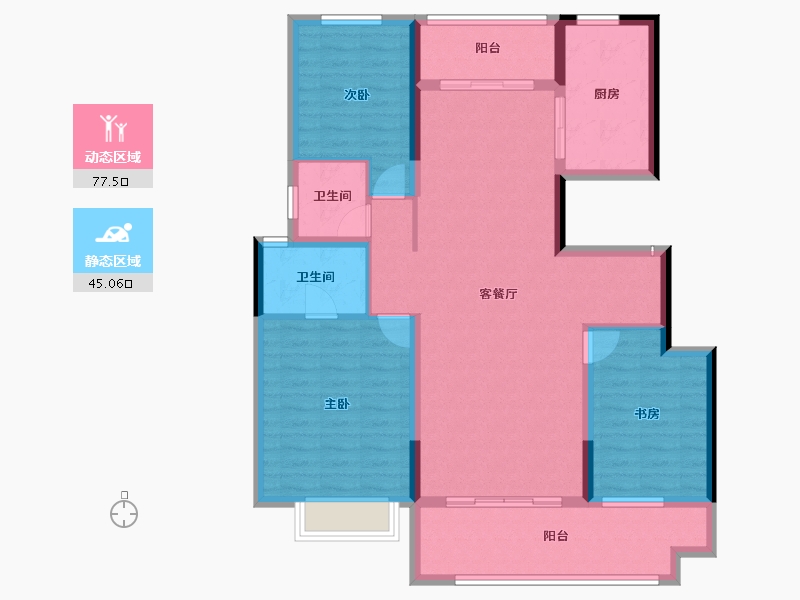 陕西省-渭南市-合创铂悦府-110.36-户型库-动静分区