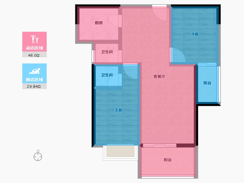 广东省-潮州市-凤凰新城-66.53-户型库-动静分区