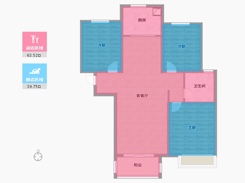 山西省-临汾市-公园壹号·公园道-92.75-户型库-动静分区