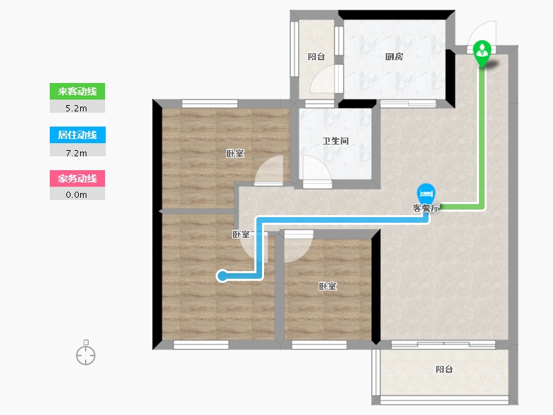 湖北省-孝感市-恒大城-70.92-户型库-动静线