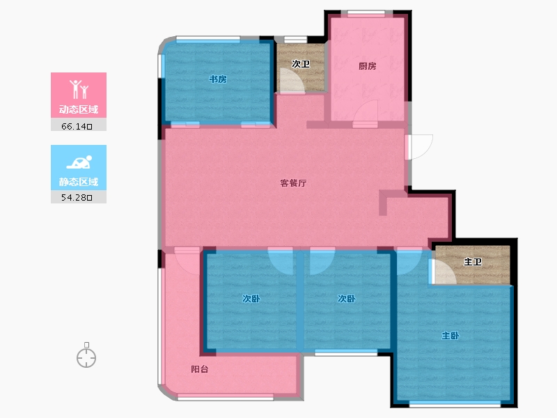 浙江省-湖州市-湖上居-114.10-户型库-动静分区