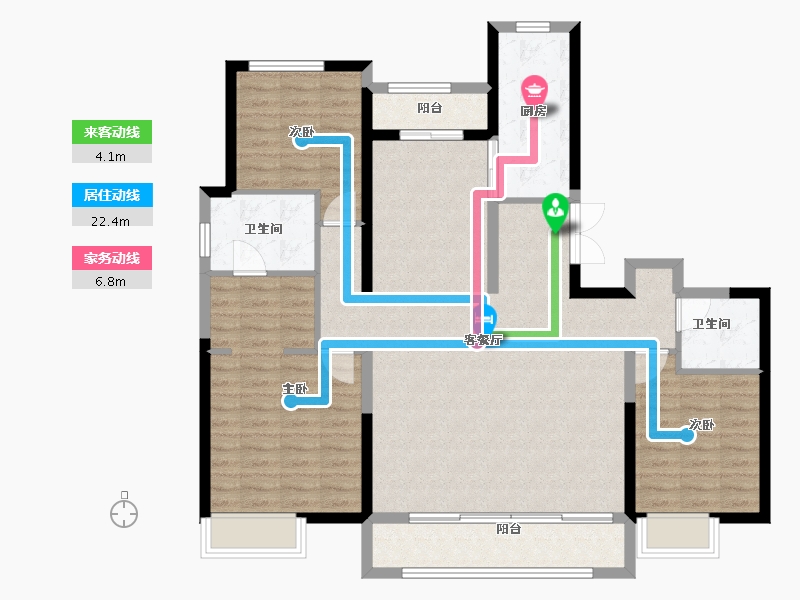 内蒙古自治区-包头市-中国铁建景晟学府-117.60-户型库-动静线