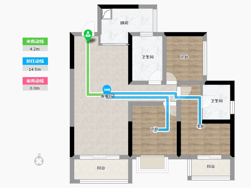 四川省-成都市-仁美熙和府-73.66-户型库-动静线