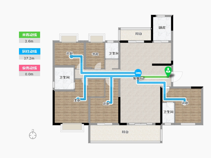 湖北省-宜昌市-长阳碧桂园-176.00-户型库-动静线