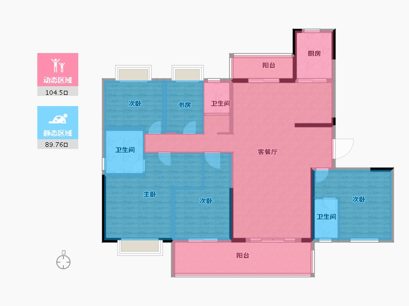 湖北省-宜昌市-长阳碧桂园-176.00-户型库-动静分区