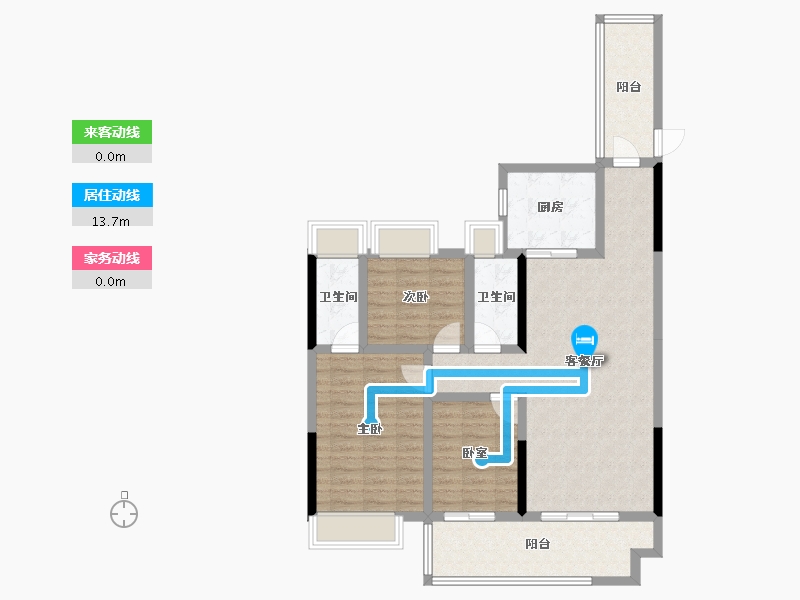 湖北省-孝感市-恒凯首府-96.11-户型库-动静线