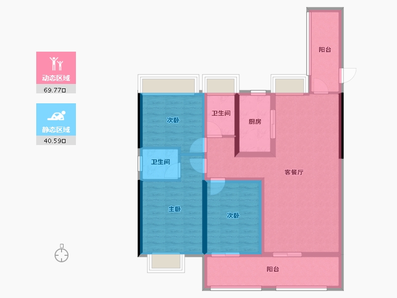 湖北省-孝感市-恒凯首府-98.14-户型库-动静分区