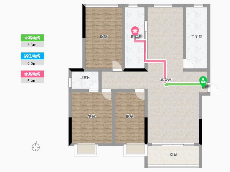 湖北省-孝感市-春晓苑二期-118.39-户型库-动静线