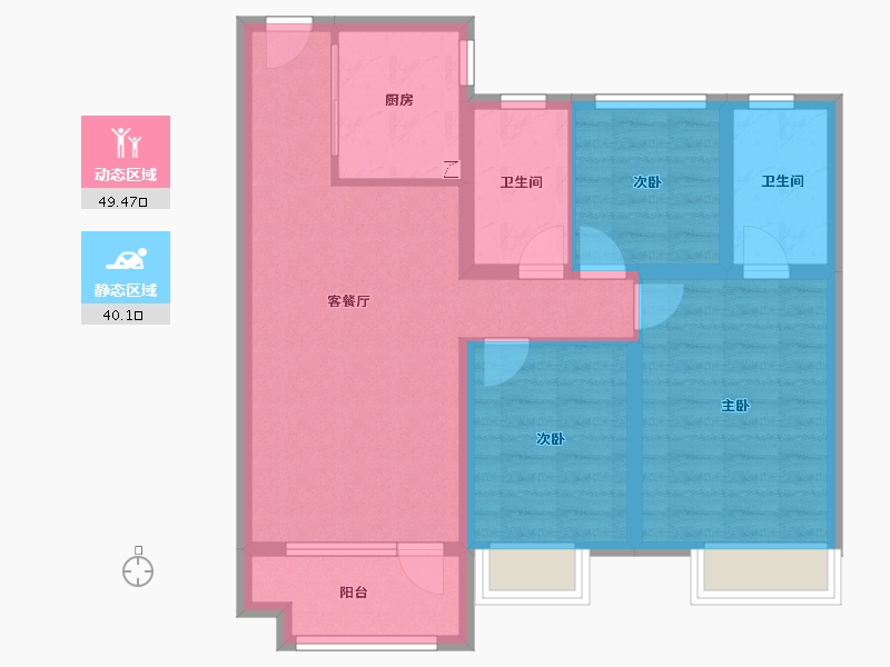 河北省-唐山市-花海未来城-79.20-户型库-动静分区