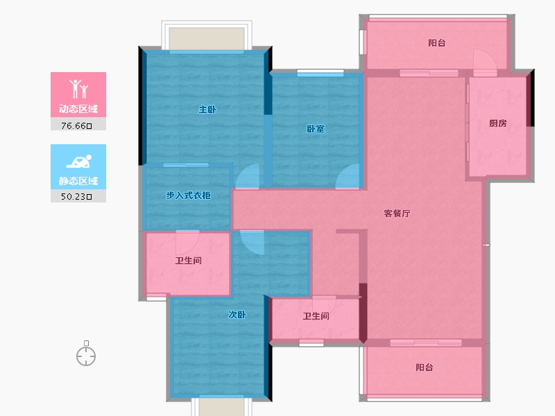 四川省-成都市-仁美熙和府-114.61-户型库-动静分区