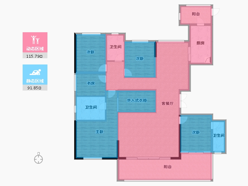 四川省-成都市-中建天府公馆-188.95-户型库-动静分区