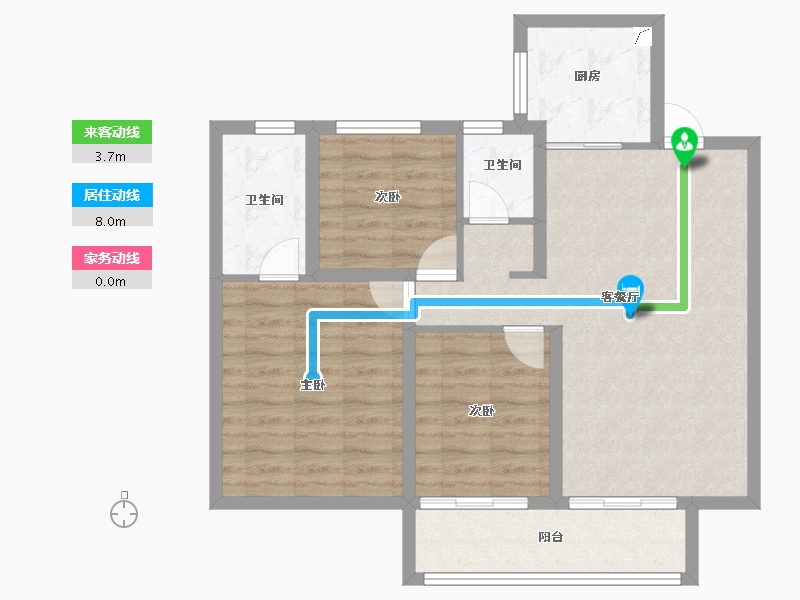 山西省-晋中市-保利金地水木芳华-82.16-户型库-动静线