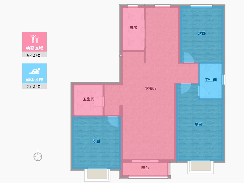 山西省-大同市-枫林逸景紫御府-109.40-户型库-动静分区