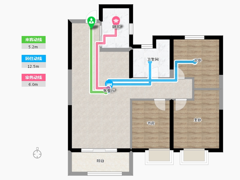 内蒙古自治区-包头市-中国铁建景晟学府-79.20-户型库-动静线