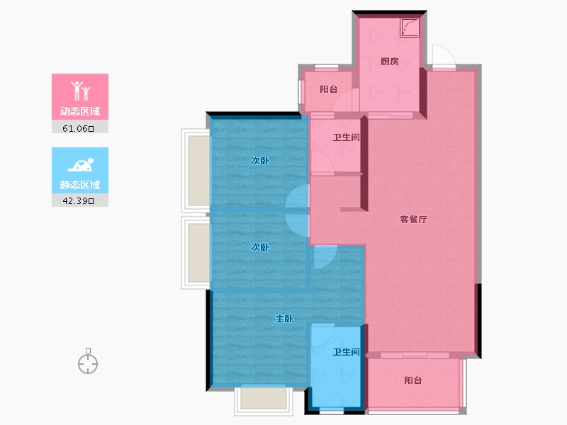 四川省-成都市-华润置地时代之城-92.80-户型库-动静分区