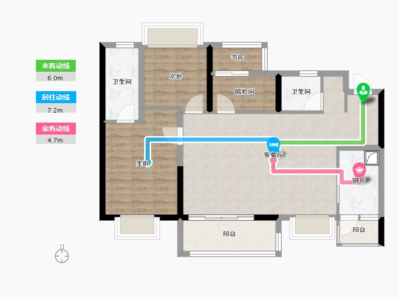 四川省-成都市-仁美熙和府-83.26-户型库-动静线