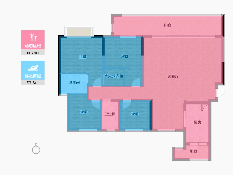 四川省-成都市-中建天府公馆-133.95-户型库-动静分区