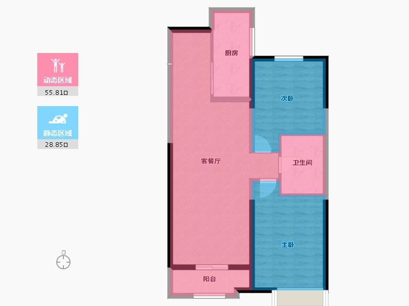 内蒙古自治区-包头市-中国铁建景晟学府-76.01-户型库-动静分区