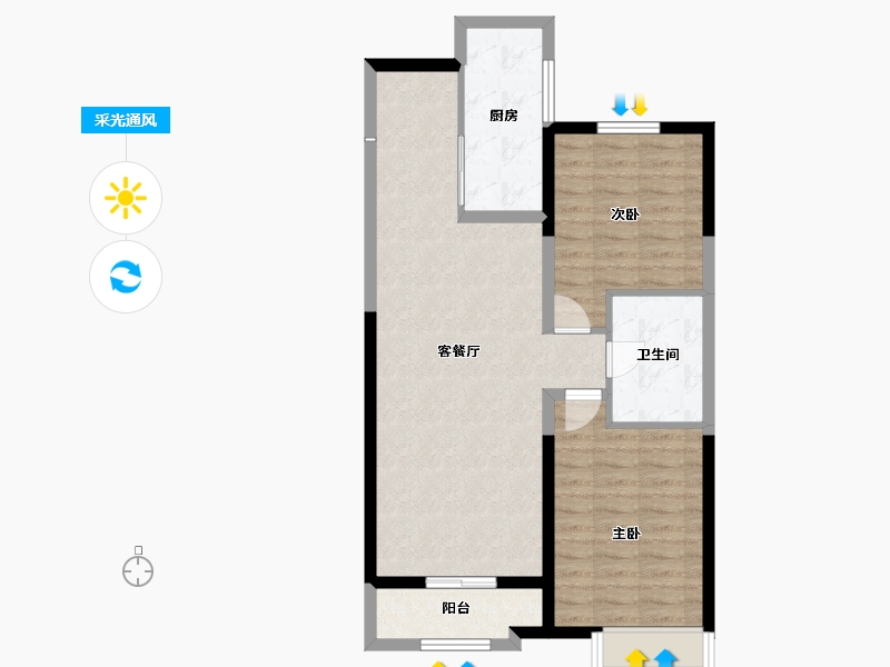 内蒙古自治区-包头市-中国铁建景晟学府-76.01-户型库-采光通风