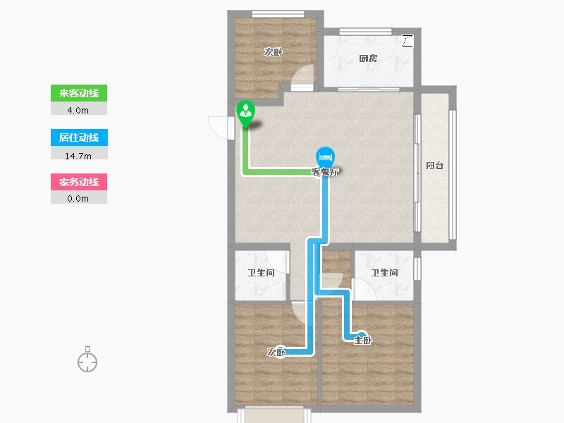 山西省-晋中市-保利金地水木芳华-80.07-户型库-动静线