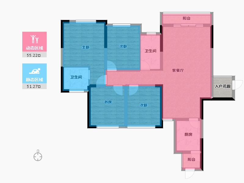 广西壮族自治区-桂林市-兴盛天鹅堡-97.41-户型库-动静分区