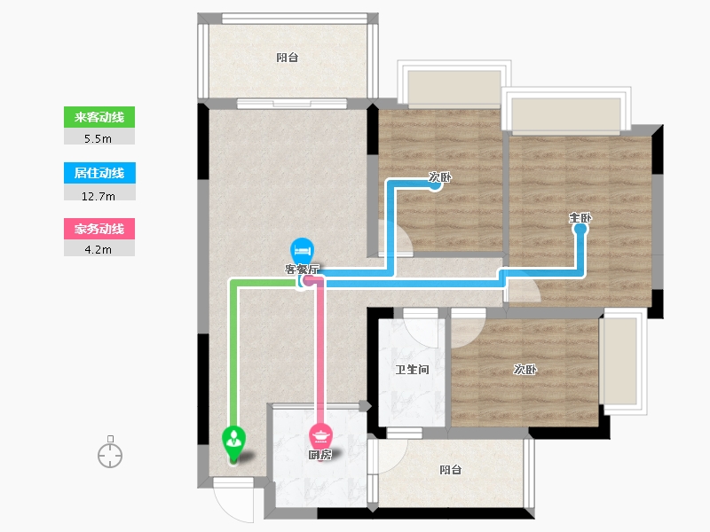 四川省-成都市-成都嘉和世纪城-80.02-户型库-动静线