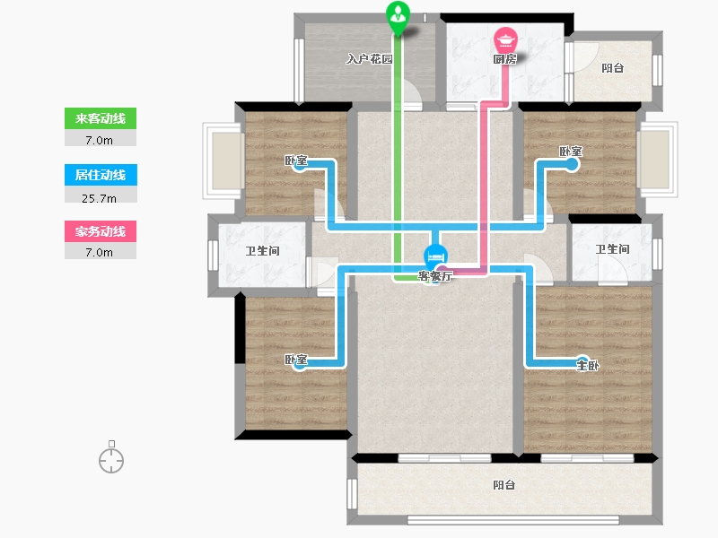 广东省-梅州市-铁汉华翰林-116.35-户型库-动静线