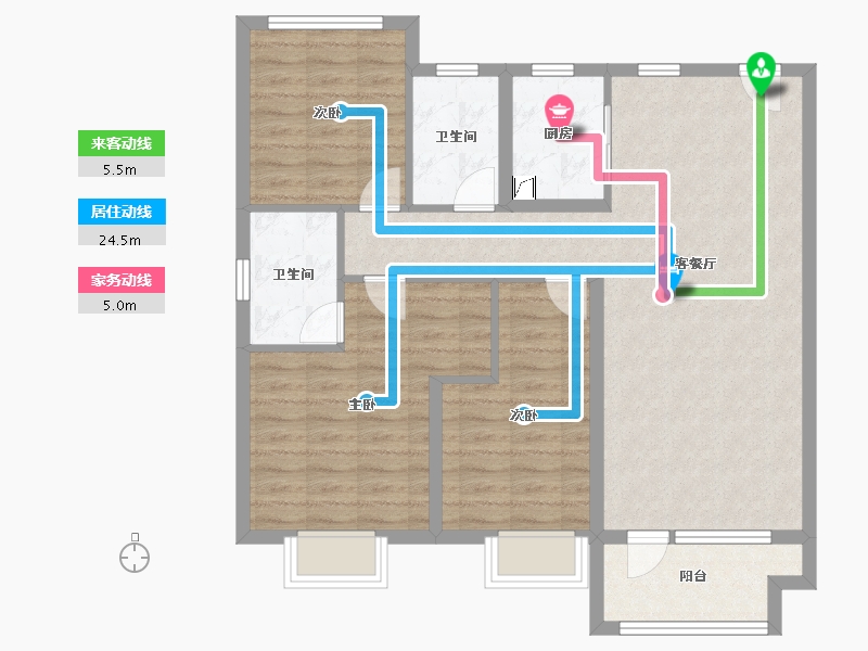 河北省-唐山市-花海未来城-94.40-户型库-动静线