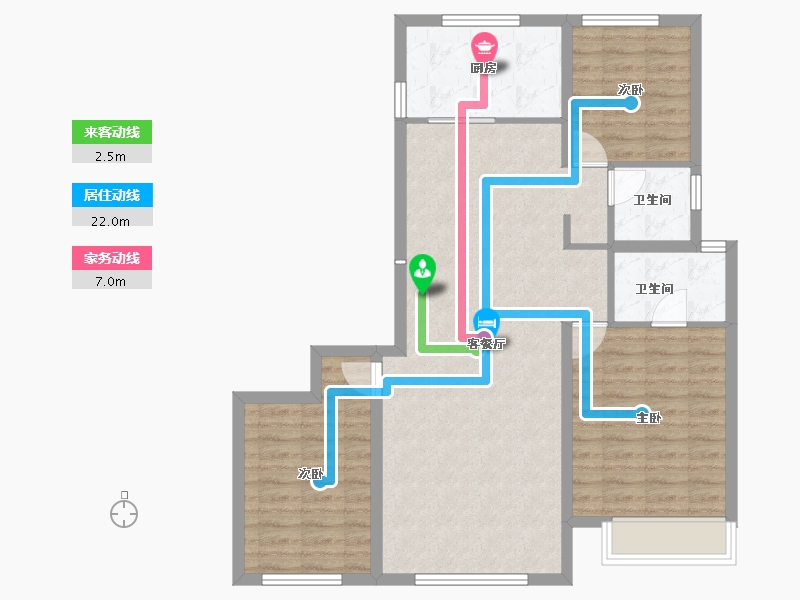 内蒙古自治区-包头市-远洲大都汇-92.25-户型库-动静线