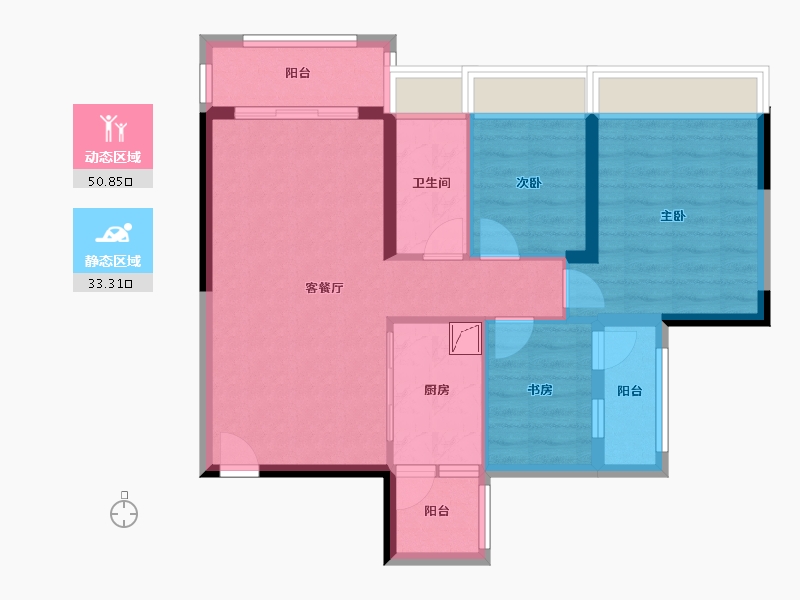 广东省-清远市-景业雍景园-74.66-户型库-动静分区