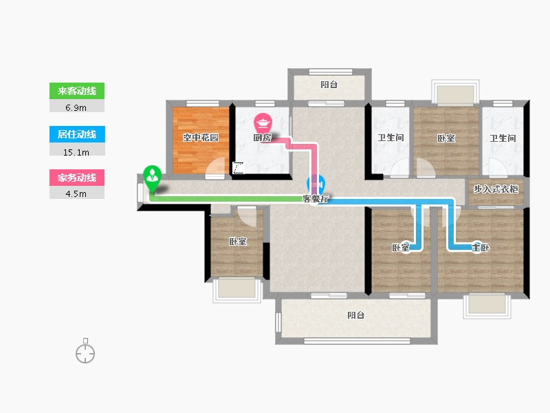 广东省-江门市-敏捷翡翠华府-112.02-户型库-动静线