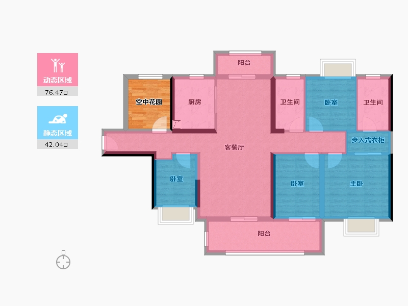 广东省-江门市-敏捷翡翠华府-112.02-户型库-动静分区